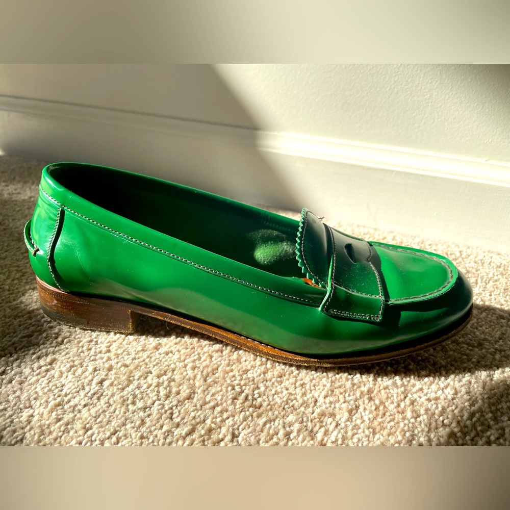 Prada kelly green shoes